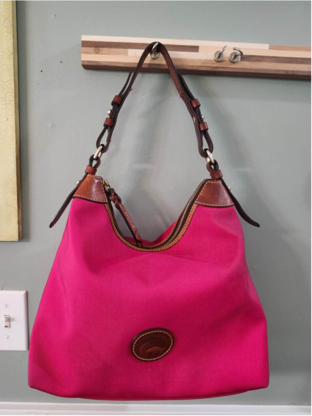 Women's Dooney & Bourke Hobo Bag One Size Pink Brown